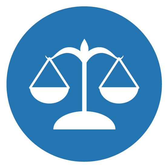 Recht Icon mit Waage